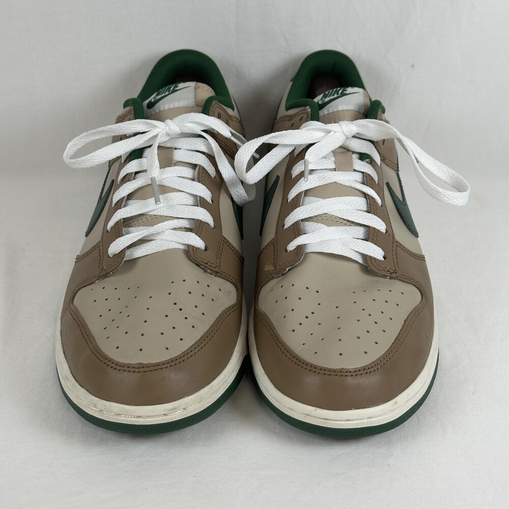 Nike Dunk Low Shoes Mens Size 10.5 Brown Green Leather Sneakers FB7160-231